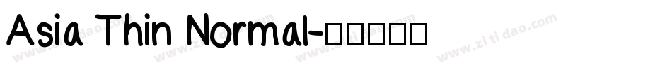 Asia Thin Normal字体转换